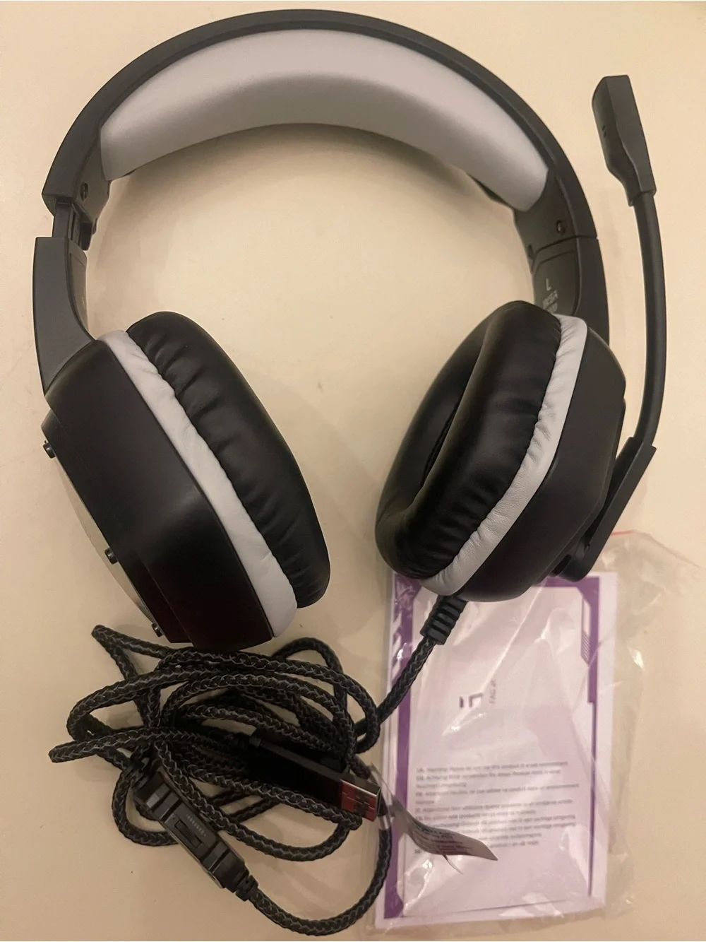EKSA E1000 USB Gaming Headset for PC, Computer Headphones with Microphone